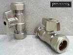 2 x 15mm Decorative Chrome Isolation Valve With Chrome Lever 15mm Shut Off Valve - Image 3