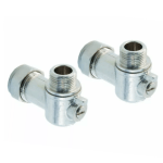 Hansgrohe Pair 3/8" Flexi Tail Pipe Adapter Fitting Compression Isolating Valve