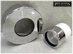 Chrome Basin Trap Pipe Adaptor with Decorative Chrome Wall Shroud - Image 2