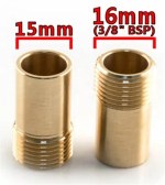 PAIR of 15mm x 3/8" BSP Flat Faced Reducer Fittings Perfect for Flexible Tails - Image 2