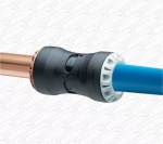 Pushfit Water Main 20mm Blue MDPE to 15mm Copper or Plastic Pipe Joiner Adaptor - Image 2