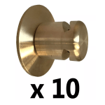 Box of 10 BRASS Boiler Blow Off Valve Caps 15mm End Feed Safety Cowls