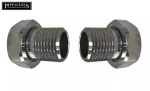 PAIR of Radiator Lockshield Valve Tails ONLY - 1/2" x 3/4"