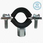 10 x 22mm / 20mm / 25mm MDPE Rubber Lined Munsen Ring Clip Anti Vibration