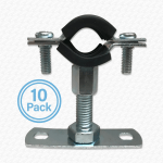 10 x 15mm Rubber Lined Munsen Ring Clip & Back Plate Anti Vibration