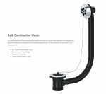 Bath Waste and Shallow U Bend Trap Kit for Baths Plug & Chain 40mm/1 1/2" - Image 3