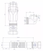 Freestanding Bath Waterless Waste Trap Kit with Flexible Waste Pipe 1.5" 40mm - Image 6
