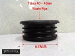 PACK OF 10 - 40mm Rubber Boss Fittings Floplast SP11B - Waste Pipe Bung - Image 3