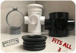 PACK OF 10 - 40mm Rubber Boss Fittings Floplast SP11B - Waste Pipe Bung - Image 4