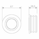 PACK OF 10 - 40mm Rubber Boss Fittings Floplast SP11B - Waste Pipe Bung - Image 5