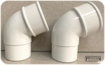 Gutter Swan Neck Down Pipe Rainwater Offset Bend Set 68mm White for Drain Pipe - Image 3