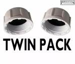 2 x 3/4" 25mm Female Radiator Valve Blanking Stop Ends Caps & Rubber Washers