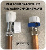 2 x 3/4" 25mm Female Radiator Valve Blanking Stop Ends Caps & Rubber Washers - Image 4