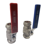 Pair of 28mm Lever Valves Full Bore Hot & Cold Ball Type Shut Off Universal - Image 3