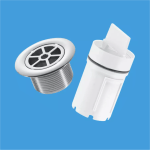 70mm Shower Drain Top Waste Chrome Plated ABS with Short Hair Trap Dip Tube STW