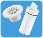85mm Shower Drain Top Waste White ABS with Long Hair Trap Dip Tube STW