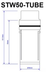 85mm Shower Drain Top Waste White ABS with Long Hair Trap Dip Tube STW - Image 4