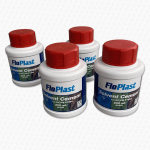 Pack of 4 - Floplast Solvent Cement PVC Plumbers Waste Pipe Weld Glue - 250ml