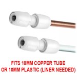 Pack of 10 - Hep2O - 10mm Straight Connector Coupler Joiner - HD1/10W - Pushfit - Image 2