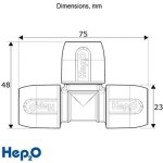 Pack of 10 - Hep2O - 10mm Equal Tee Joint - HD10/10W - Pushfit by Wavin - Image 3