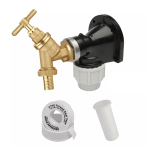 Hose Union DOUBLE CHECK VALVE Bib Tap 1/2" Brass Kit with 25mm Wall Plate Elbow