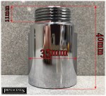 Pair 3/4" Polished Chrome Extensions for Wall Mounted Shower Valve or Bath Tap - Image 4