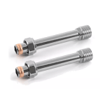 2 Pack - 100mm Chrome Radiator Extension Tails - 1/2" TRV