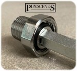 PAIR of Radiator Lockshield Valve Tails with Radiator Spanner Key - 1/2" x 3/4" - Image 2