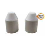 2 x Replacement White Lockshield Radiator Valve Cover Caps Only
