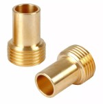 PAIR of 15mm x 1/2" BSP Adaptors for Flexible Tap Tails to Isolating Valve Etc..