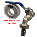 1/2" Garden Outside Outdoor Tap Hose Quarter Turn Lever - Image 3