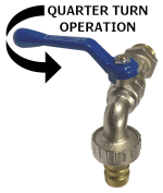 LARGE 3/4" Garden Outside Outdoor Tap Hose Quarter Turn Lever Frost Protected - Image 2