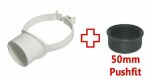 White Soil Pipe 110mm 55mm Boss Clip Strap Boss 2" Pushfit Adaptor - Image 2