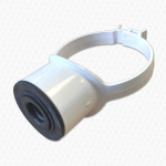 White 110mm Soil Pipe Pipe Strap On Boss to 21.5mm Overflow Condensate Pushfit
