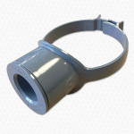 Grey Pipe 110mm - 32mm 36mm Boss Clip Strap Boss 1 1/4" Glued Solvent Adaptor