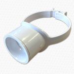 White Pipe 110mm - 50mm 55mm Boss Clip Strap Boss 2" Glued Solvent Adaptor