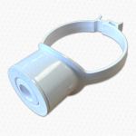 White 110mm Soil Pipe Pipe Strap On Boss to 21.5mm Overflow Condensate Glued