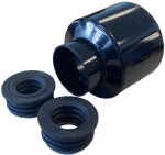Black 110mm Soil Pipe Adapter Reducer to 40mm & 32mm Waste Pipe Pushfit Rubbers
