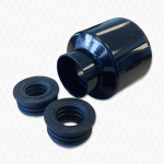 Black 110mm Soil Pipe Adapter Reducer to 40mm & 32mm Waste Pipe Pushfit Rubbers