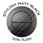 Toilet Flush Valve with Matt Black Dual Flush Push Button Mechanical Type - Image 6