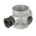40mm to 110mm Floplast SP583 Grey Waste & Soil Vent Pipe Boss Fitting Adaptor