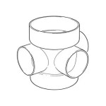 40mm to 110mm Floplast SP583 Grey Waste & Soil Vent Pipe Boss Fitting Adaptor - Image 2