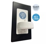 Proofvision Wall Mounted Toothbrush Charger Station & Shaver Socket Black Steel - Image 2