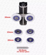 Uniwheel PAIR Universal Shower Door Rollers fits most Sliding Shower Doors - Image 2