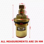 Taurus 32 Spline x 7.8mm Ceramic Disc Sink Tap Cartridge Valves - Image 2