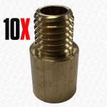PACK OF 10 x M10 Brass Munsen Ring Clip Extension Posts / Single Screw Fixings