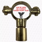 PACK OF 10 x M10 Brass Munsen Ring Clip Extension Posts / Single Screw Fixings - Image 3