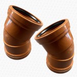 PAIR OF 110mm Underground Drainage Bends 30 Degree Double Socket Slight Bend - Image 3
