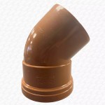 PAIR of 110mm Drainage Pipe Fittings 45 Degree Bends Single Socket - Image 2