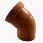 PAIR of 110mm Drainage Pipe Fittings 45 Degree Bends Single Socket - Image 5